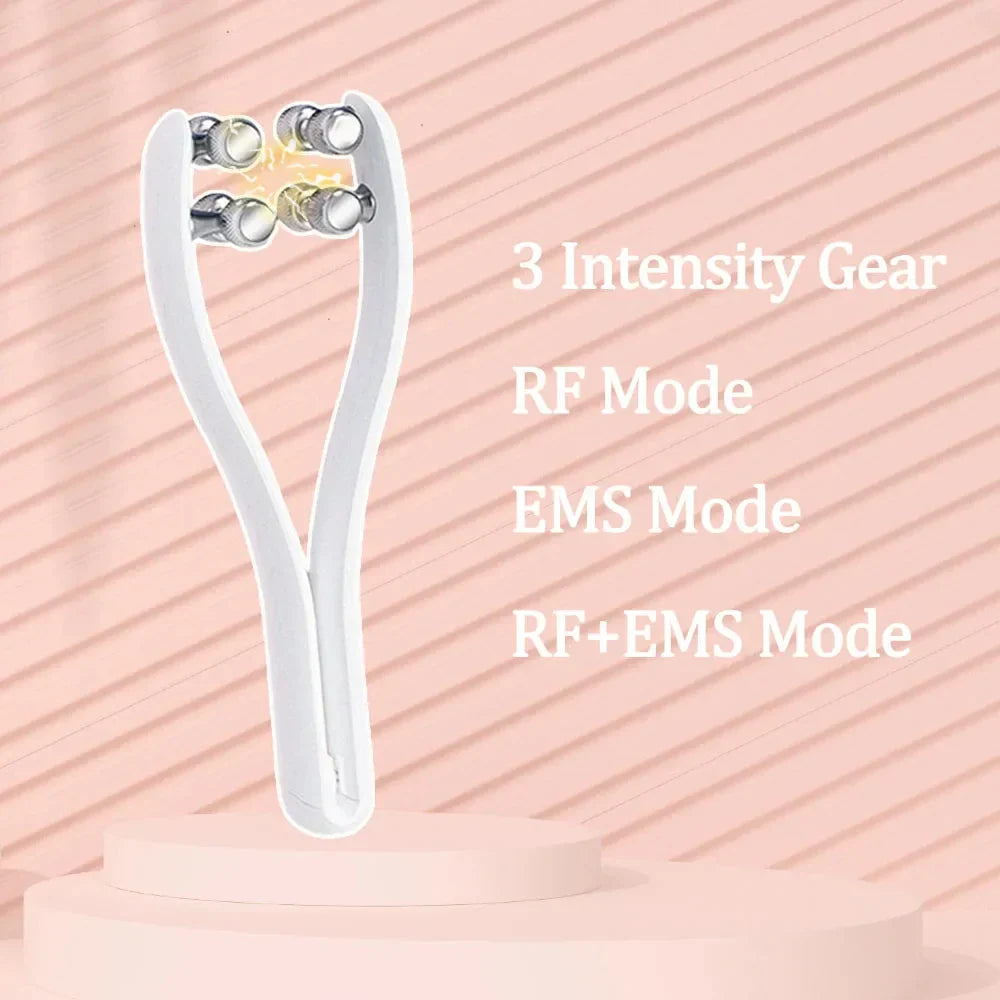 Ems Face Massager Roller Y Shape Face Lifting