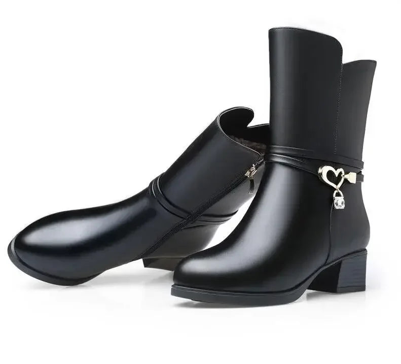 Midtube Boots Women's Winter Ankle Boots Female Students