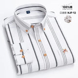 M~6XL Men's Shirt Long Sleeve Cotton Oxford Fashion