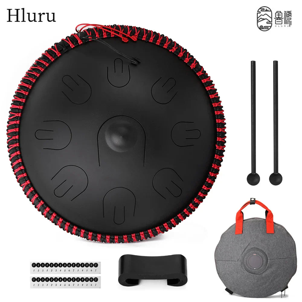 HLURU Handpan 14 Inch 9 Notes Steel Tongue