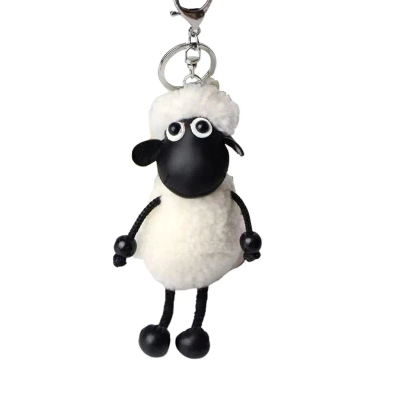 Anime Sheep Shawn plush keychain Cartoon Animal Figure