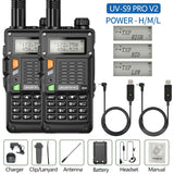2PCS BaoFeng UV-S9 Pro V2 Walkie Talkie 10KM