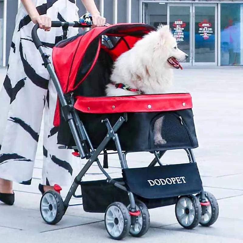 Dog Cat Carrier Pet Buggy Stroller Bag Carriage