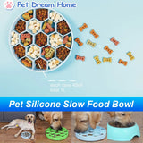 Pet honeycomb slow food bowl dog choking bowl