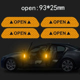 4PCSset Car Door Stickers Universal Safety Warning Mark