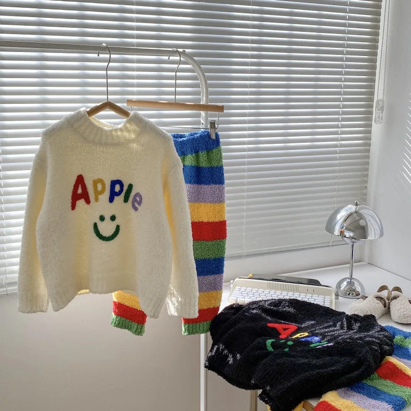 2024 Winter Children Girls 2PCS Clothes Set Cotton