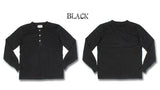 Bronson 350g Heavyweight L/S Henley Shirt Vintage Plain