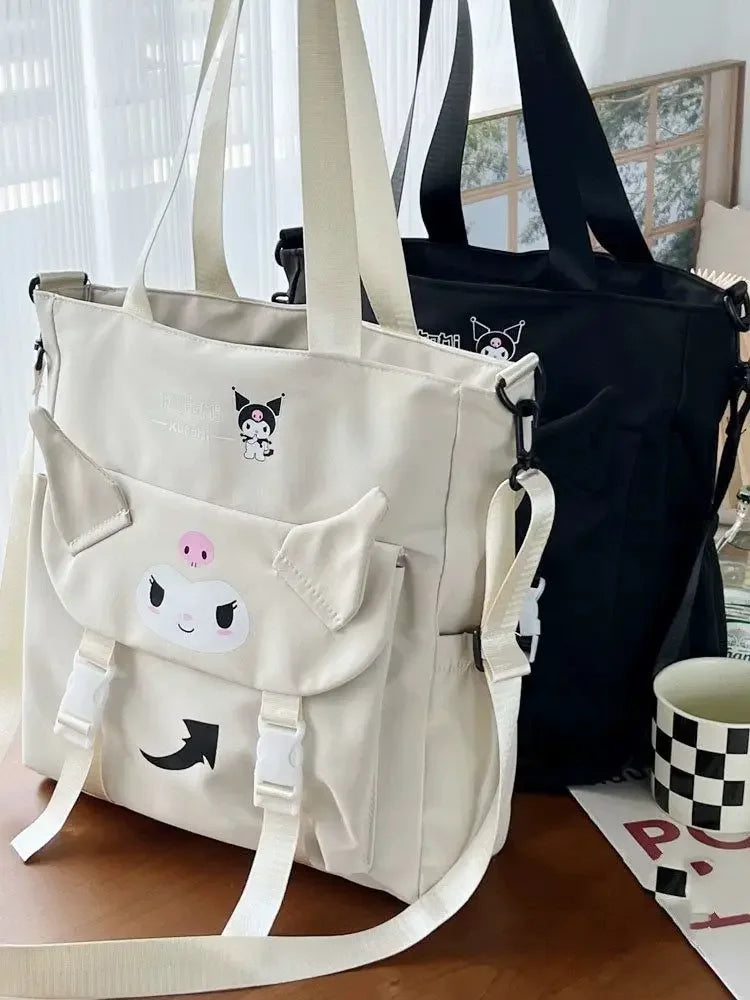 Sanrio Cartoon Cute Kuromi Shoulder Crossbody Tote Bag