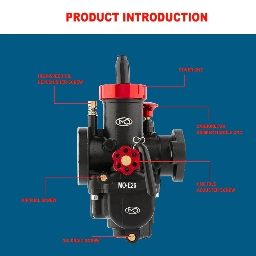 PE17-28mm Carburetor with Jet for Yamaha/Kawasaki/Honda