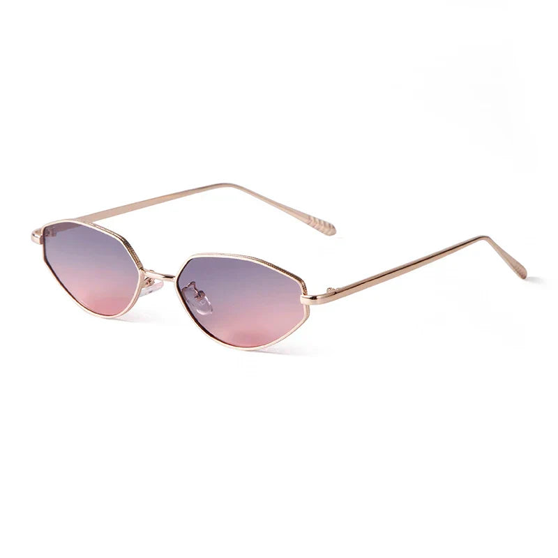 Vintage Unique Brown Cat Eye Sunglasses Women Design