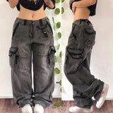 Y2K Fashion Baggy Jeans Denim Cargo Pants Womens