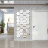 Ornaments 3D Mirror Wall Mirror Stickers Hexagon Art