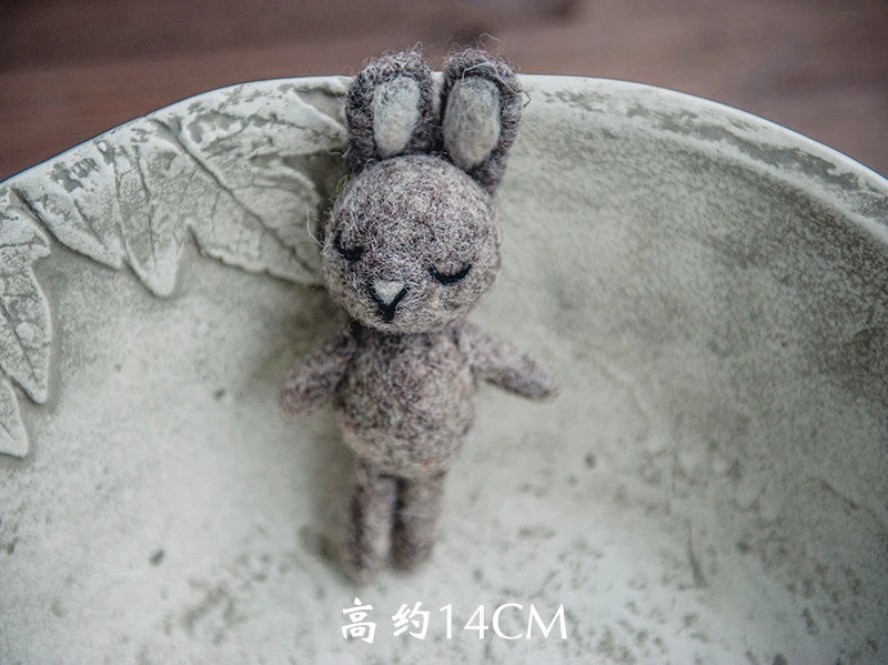 Newborn Photography Props for Baby Cute Animals Handmade Wool Doll Fotografia Accessory Studio Shooting Photo Props Accessories