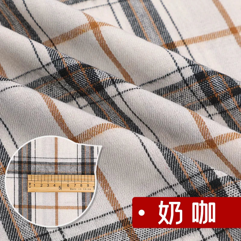 Yarn Dyed Soft Thickening Grinding Wool Plaid Fabric