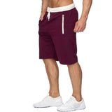 Plus S-3XL Men Run Shorts Patchwork Training Shorts