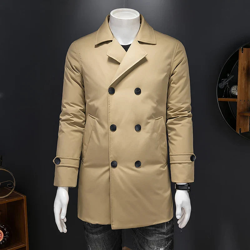 2022 winter long trench coat men jacket mens