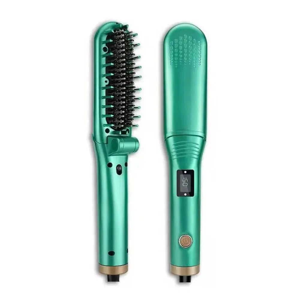Foldable Electric Hot Comb 5-adjustable Crystal Straight Hair