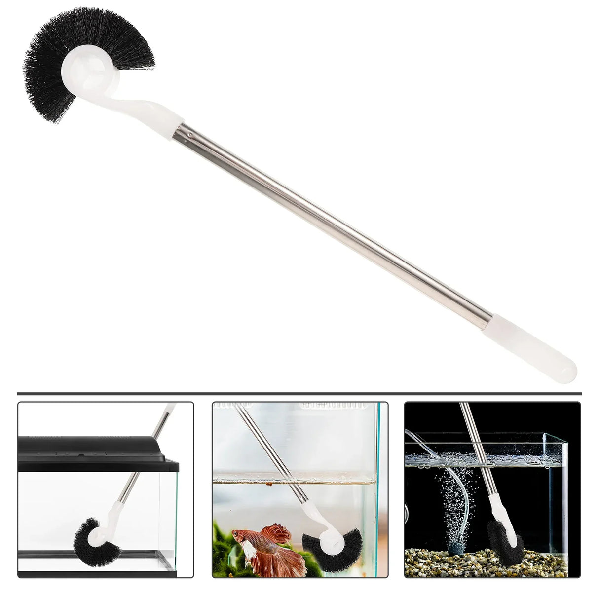 Fish Tank Brush Scrub Aquarium Glass Cleaner Scraper