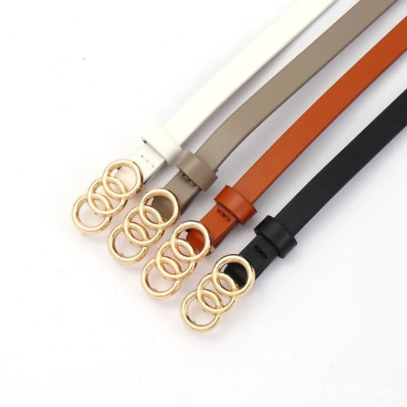 1/3/5/10PCS Women’s Leather Belts Removable Letter M Plate