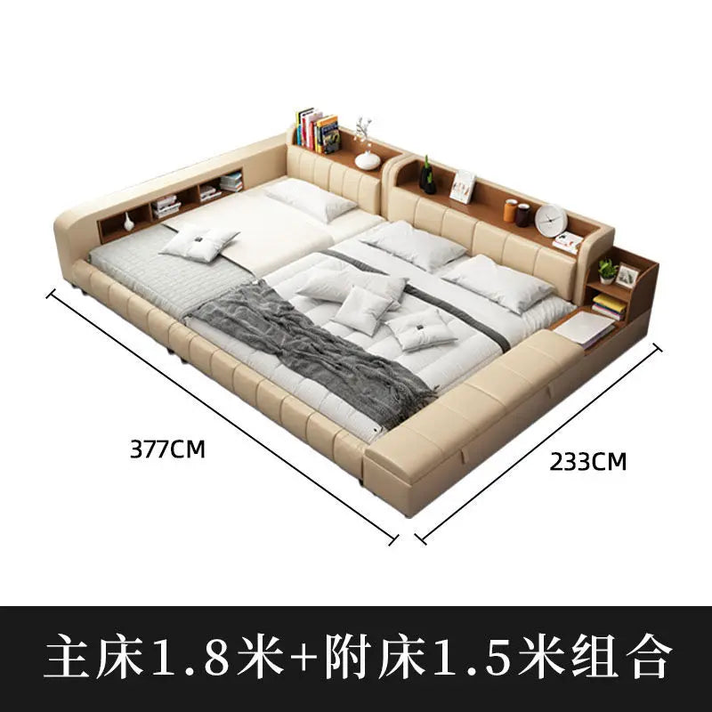 Parent child bed, second family, leather , master