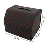 Folding Leather Car Trunk Storage Box Waterproof Cargo