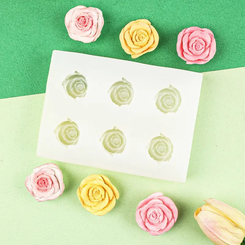DIY Rose Silicone Mold 3D Flower Shape Cake