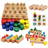 Montessori Cylinder Socket Puzzles Toy Baby Development Practice