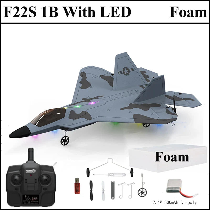 New F22S 2.4G 4CH 3D6G RC Airplane Raptor