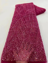 High Quality Beaded Lace Fabrics for Wedding Fabric