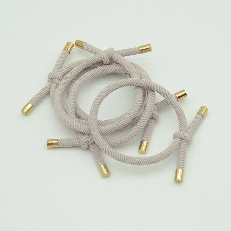 30PCS 5mm Twilled Cords Knotted Elastic Hair Bands