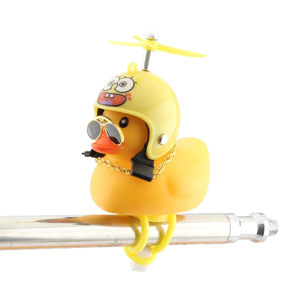 Motorcycle Accessories Cute Duck with Propeller Helmet Broken