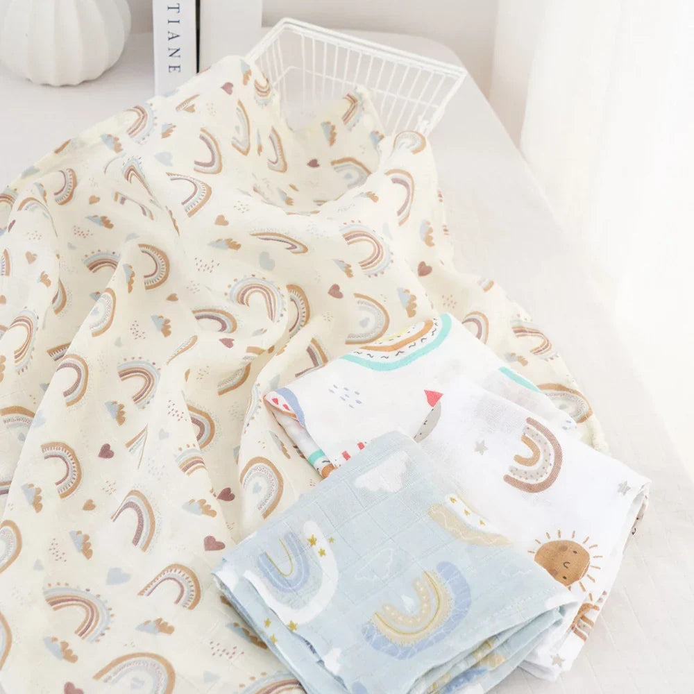 Bamboo Cotton Burp Cloth 60x60cm Soft Baby Drool