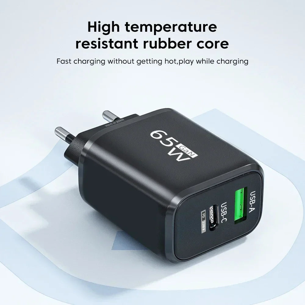 65W GaN USB C Charger Fast High Speed