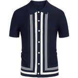 Men's Summer Short Sleeve Polo Shirts Knitted Business