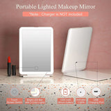 LED Foldable Travel Makeup Mirror 3 Colors Light