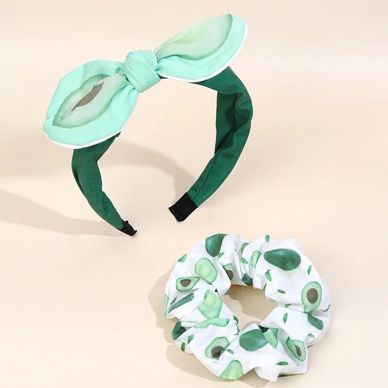 ncmama 2Pcs New Avocado Print Hairbands For Kids