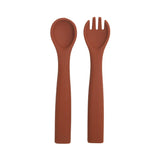 Food Grade Baby Soft Silicone Spoon Fork Set