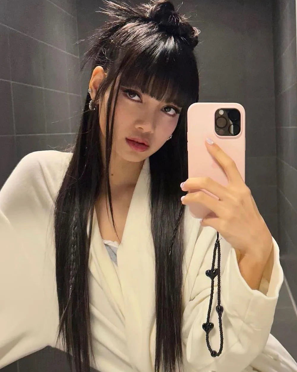 Matte Black Phone Charm Strap Lisa Mobile Phone