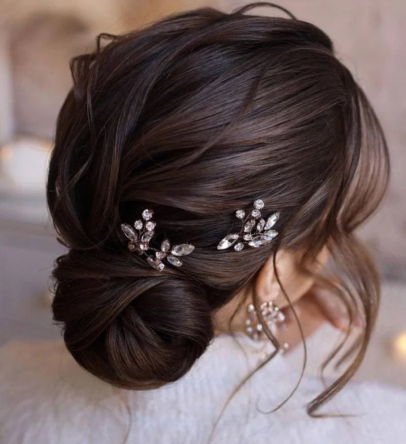 Bride Hairpins Wedding Hair Accessories Trendy Crystal U-shaped