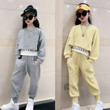 Girls Autumn Loungewear Suit Children\'s Casual Sweatshirt Pants