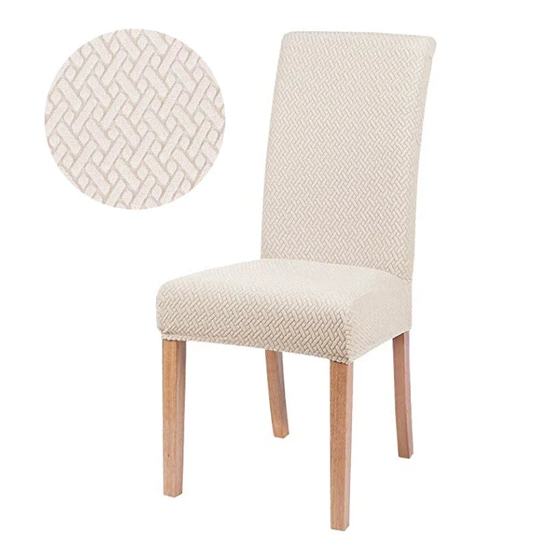 Elastic Dining Room Chair Cover Stretch Thick Jacquard