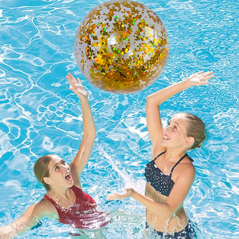 40cm/16inch Beach Ball Transparent Inflatable Swimming Pool Toy