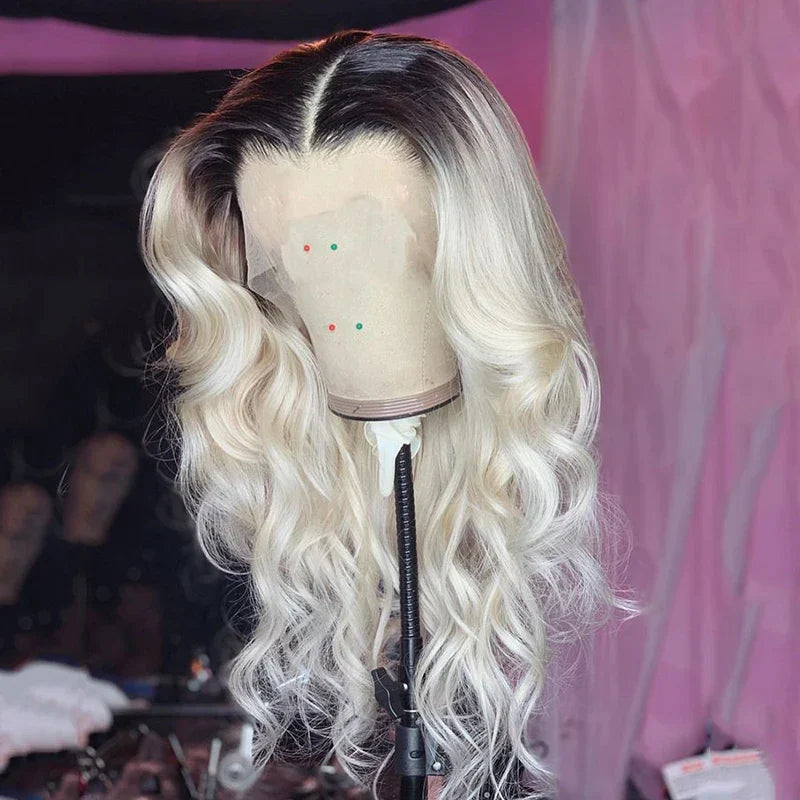 AIMEYA Ombre Blonde Synthetic Lace Front Wig for