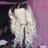 AIMEYA Ombre Blonde Synthetic Lace Front Wig for