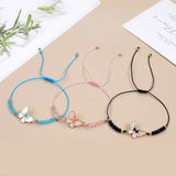 12pcs/lot Acrylic Crystal Bead Chain Butterfly Pendant Bracelet