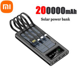 Xiaomi Solar Power Bank 200000mAh Solar Battery Large