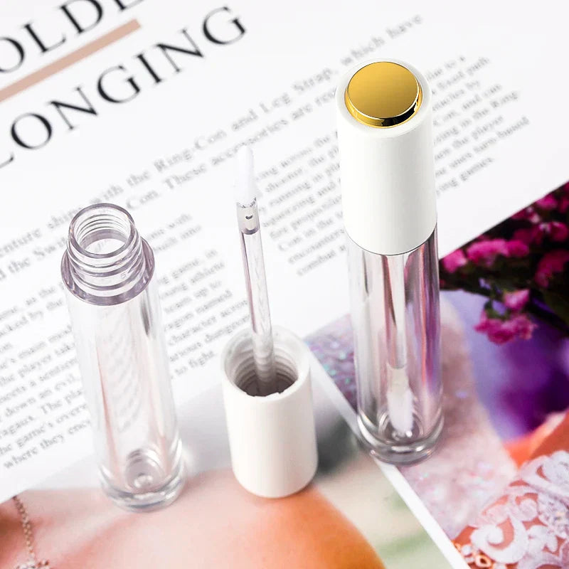 Clear Wand Lip Gloss Tube White cap 4ml