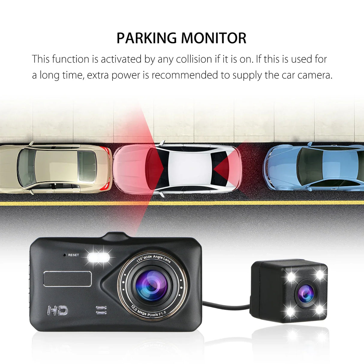 Dash Cam Front and Rear Camera CAR DVR