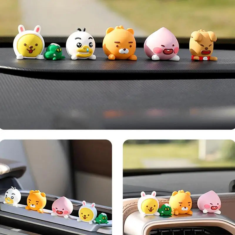Kakaofriends Figurine Car Ornaments Car Center Console Dashboard