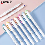5 Colors/box Double Headed Highlighter Pen Set Fluorescent